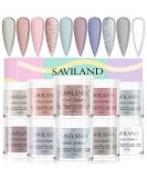 Saviland 10 Colors Acrylic Powder Set - Professional Polymer Colored Acrylic Nail Powder for Nail Extension - Glitter White Pink - No Nail Lamp Needed - Buy Online on SooperMarket.com