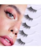 Natural Look Wispy 3/4 False Eyelashes - Handmade Soft Reusable Lashes Pack - Buy Online on SooperMarket.com