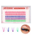 JIMIRE CL03 Colored Lash Clusters Individual Eyelashes - 100Pcs 14mm 3D Effect Pink Lashes for DIY Eyelash Extensions - CC Curl Wispy, Natural Look, Reusable Pack - 4 Colors - Buy Online on SooperMarket.com