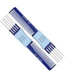 Lift Teasing Comb and Hair Pick   2 Pack  Five Stainless Still Lifts - Chemical and Heat Resistant Detangler Gripper Comb   Anti Static Comb For All Hair Types   By Cantor 2 Count (Pack of 1) - Buy Online on SooperMarket.com