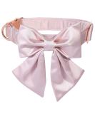 Shop Lionet Paws Bowtie Dog Collar - Silk Comfort for Medium Dogs (34-55cm) - Removable Flying Fine - Pink - Buy Online on SooperMarket.com