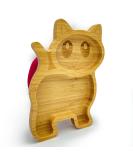 Eco Health Kitten Bamboo Baby Plate - Non-Toxic Suction Cup Toddler Plate - Ideal for Baby Weaning - Hot Pink - Buy Online on SooperMarket.com