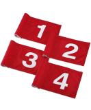 Tobwolf 4PCS Portable 15x22cm Golf Flags for Putting Green - 420D Nylon Practice Targets with Numbered Pins - Indoor/Outdoor Use - Buy Online on SooperMarket.com