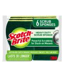 Scotch-Brite Heavy Duty Scrub Sponges, For Washing Dishes and Cleaning Kitchen, 6 Scrub Sponges - Buy Online on SooperMarket.com