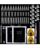 402 Pieces Nail Dual Forms Tip Set with Dual-Ended Gel Brush & Nail File - Nail Extensions Kit with Nail Clips and Horseshoe Forms - Buy Online on SooperMarket.com