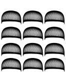 Blisstime Pack of 12 Black Wig Cap Open End Mesh Net Liner Weaving Cap - Buy Online on SooperMarket.com