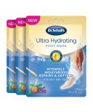 Dr. Scholl's Ultra Hydrating Foot Mask 3 Pack , Intensely Moisturizes Repairs and Softens Rough Dry Skin with Urea, 3 Count 1 Pair - Buy Online on SooperMarket.com