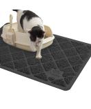 Niubya Premium Cat Litter Mat - Non-slip Waterproof Backing, Soft on Paws, Easy to Clean - Small 23x14 Black - Buy Online on SooperMarket.com
