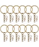 100Pcs 1 Inch Antique Bronze Keychain Rings with Jump Rings and Screw Eye Pins - Bulk Craft Supplies - Buy Online on SooperMarket.com