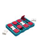 Nina Ottosson by Outward Hound Interactive Treat Puzzle Game Dog Toys Level 2 (Intermediate) Teal,Red, White and Brown - Buy Online on SooperMarket.com