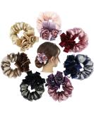 inSowni 7 Pack Sparkly Crystals Pearls Rose Flower Lace Hair Scrunchies Ties Elastics Bands Rubber Hairbands Ponytail Holders Floral Headbands Fancy Decorative Accessories for Women Girls Thick Hair - Buy Online on SooperMarket.com