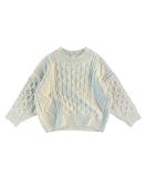 Volunboy Baby Oversized Knit Sweater 5-6 Years Off-white | Crewneck Long Sleeve Pullover Sweatshirt - Buy Online on SooperMarket.com