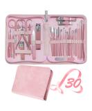 RedFlow 30 in 1 Manicure Set - Professional Nail Clippers & Pedicure Tools Kit - Travel-Friendly - Pink - Buy Online on SooperMarket.com