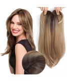 Hair Toppers for Thinning Hair 18inch Hair Pieces for Women 6.5X6.5 Inch Hair Topper Adding Extra Hair Volume Natural Straight Hair Piece Super Soft Feel Like Real Hair Ombre Brown Blonde - Buy Online on SooperMarket.com