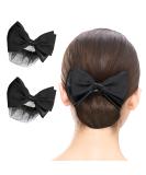 Beaupretty 2 Pieces Hair Snood Net Barrette Mesh Clip Elastic Butterfly Bun Bow Headdress for Lady Women Dance Office (Black) 2 Count (Pack of 1) - Buy Online on SooperMarket.com