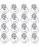 60 Pieces Rhinestone Crystal Twisters Set Spiral Hair Pin Silver Coil for Wedding, Bridal, Prom, Party and Special Occasion with Clear Container - Buy Online on SooperMarket.com
