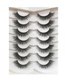 Pooplunch False Eyelashes Wispy Cat Eye Faux Mink Lashes 7 Pairs Natural 8D Fluffy Volume Fake Mink Eyelash Multipack Foxy|7-14MM - Buy Online on SooperMarket.com