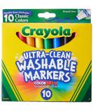 Crayola Ultraclean Broadline Classic Washable Markers (2-Pack) - Non-Toxic Kids Markers - Buy Online on SooperMarket.com