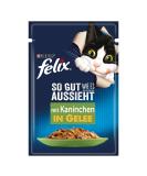 FELIX As good as it looks wet cat food in jelly with rabbit 26 pack (26 x 85g) Rabbit 2.21 kg (1 pack) - Buy Online on SooperMarket.com