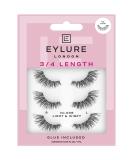 Eylure London 3/4 Length 008 Black Eyelashes w/ Glue - 7 Count - Buy Online on SooperMarket.com