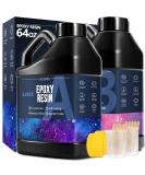Epoxy Resin 64OZ - Crystal Clear Epoxy Resin Kit - No Yellowing No Bubble Art Resin Casting Resin for Art Crafts  Jewelry Making  Wood & Resin Molds(32OZ x 2) 64 OZ - Buy Online on SooperMarket.com