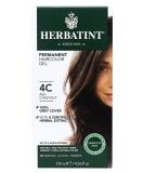 Herbatint Permanent Haircolor Gel 4C Ash Chestnut - Alcohol Free, Vegan Formula - 100% Grey Coverage - 4.56 oz - Buy Online on SooperMarket.com