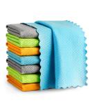 AIDEA Microfiber Glass Cleaning Cloths-8PK  Premium Microfiber Glass and Window Cleaner  Lint Free Quickly Clean Windows  Glasses  Windshields  Mirrors  Stainless Steel-12"x12" - Buy Online on SooperMarket.com