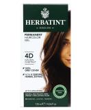 Herbatint Permanent Haircolor Gel 4D Golden Chestnut - Alcohol Free, Vegan Formula - 100% Grey Coverage - 4.56 fl oz - Buy Online on SooperMarket.com