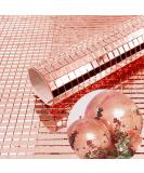 2400pcs Rose Gold Mirrors Mosaic Tiles Sticker - Self Adhesive Craft Glass Tiles 5mm by 5mm - Buy Online on SooperMarket.com