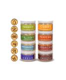World Seasonings Variety 8 Pack - Greek, Italian, French Fry, Mexican, Chipotle, Curry, Mediterranean, BBQ Dry Rub - Buy Online on SooperMarket.com