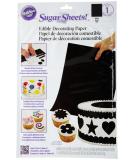 Wilton Black Sugar Sheet - Edible Decorating Paper for Cake Design - Buy Online on SooperMarket.com