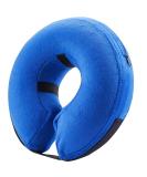 BENCMATE Protective Inflatable Collar for Dogs and Cats - Soft Pet Dog Cone Recovery Collar Does Not Block Vision E-Collar(Medium Blue) Neck:8"-12" Medium Blue - Buy Online on SooperMarket.com