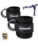 GYMERK Foot Loops Cable Pull - 2pcs Comfortable 7mm Padding Elastic Kickbacks for Men & Women - Black - Buy Online on SooperMarket.com