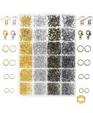 Paxcoo 3200Pcs Jewelry Repair Kit - Jump Rings, Clasps, Earring Hooks for Making Supplies and Findings - Necklace Bracelets Repair - Buy Online on SooperMarket.com