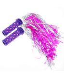 SAPLIZE Kids Bike Handlebar Grips, Shorter Length(4.13"), for Kids Girls Boys Bikes, Balance Bikes, Road Bikes and Scooters, Soft and Comfortable Purple, Shorter Size, with Pink Silver Streamers - Buy Online on SooperMarket.com