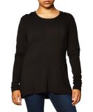 Women's Soft Crew Neck Underscrub Long Sleeve Tee Shirt - Large Black | 4881 Workwear Originals - Buy Online on SooperMarket.com