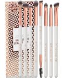 Rose Gold Eye Makeup Brush Set by Lily England - 8 Professional Brushes for Blending Eyeshadow, Concealer, Brows, and Eyeliner - Buy Online on SooperMarket.com