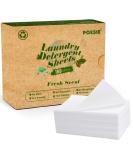 Poesie Laundry Detergent Sheets Eco-Friendly 160 Sheets Clear Plastic-Free Hypoallergenic Liquid Less Washing Sheets for Home Dorm Travel Camping & Hand Washing Clean No Waste Fresh Scent Fresh 160 Count (Pack of 1) - Buy Online on SooperMarket.com