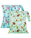 2Pcs Wet Bags 13x14 inch Reusable Nappy Bag Wet Dry Bags Nappy Changing Bags Wet Laundry Bag Waterproof Dry Wet Bag Cloth Nappy Wet Bags Organiser Pouches for Babies Swimming Camping Travel Gym Beach 2Pcs-30*35cm-blue/green - Buy Online on SooperMarket.com