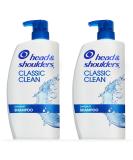 Head and Shoulders Anti-Dandruff Shampoo 32.1 fl oz Twin Pack - Classic Clean Scent, for All Hair Types, Color-Treated, Curly Hair - Buy Online on SooperMarket.com