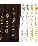 12 Pieces Braid Hair Accessories Celtic Hair Jewelry Alloy Dreadlock Accessories Loc Jewelry for Hair Spiral Braid Jewelry Coil Jewel Hair Cuffs Snake Hair Clips for Women and Girls (Gold, Silver) - Buy Online on SooperMarket.com