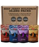 Hunters Beef Snack 16 Pack Variety Beef Jerky 448g Mixed Flavours - Grass Fed Beef Jerky Snack - Beef Strips - High Protein Snacks - Carnivore Snacks - Low Calorie - Meat Snacks Beef Crisps - Buy Online on SooperMarket.com