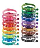 Flymind Puppy Collars, 19Pcs Whelping Puppy ID Collars with Bell Adjustable 19-32cm, Soft Nylon Litter Identification Dog Collars for Newborn Pets footprint Non breakaway - Buy Online on SooperMarket.com