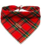 Buy Lionheart Glory Washable Soft Cotton Christmas Dog Neck Towel | Adjustable Checkered Kerchief for Small Dogs - Red-Green (1 Pack) - Buy Online on SooperMarket.com