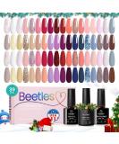 Beetles Gel Nail Polish Set - Lingering Grace Collection | 36 Colors Pink Red Purple | Sparkle Glitter Manicure Kit with Base & Top Coat - Buy Online on SooperMarket.com