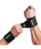 Gornation wrist bandages - Power Wrist Wraps for Fitness Gym Calisthenics & Kraftsport - wrist Support - 1 pair black black - Buy Online on SooperMarket.com
