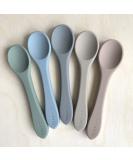 Minifolk Silicone Baby/Toddler Feeding Spoons Set of 5 - Ocean | Weaning Spoons, Dishwasher Safe - Buy Online on SooperMarket.com