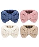 Senkary 4 Pack Bow Makeup Headbands - Microfiber Spa Towel Headband Set for Washing Face - Buy Online on SooperMarket.com
