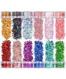 Veroa 12 Colors Chunky Glitter Set for Face, Body, and Hair - Festivals, Parties, Raves - Bright Festive Accessories (5g*12PCS) - Buy Online on SooperMarket.com