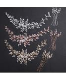 Bride Wedding Crystal Hair Vine Headband with Hairpins - Rose Gold - Buy Online on SooperMarket.com